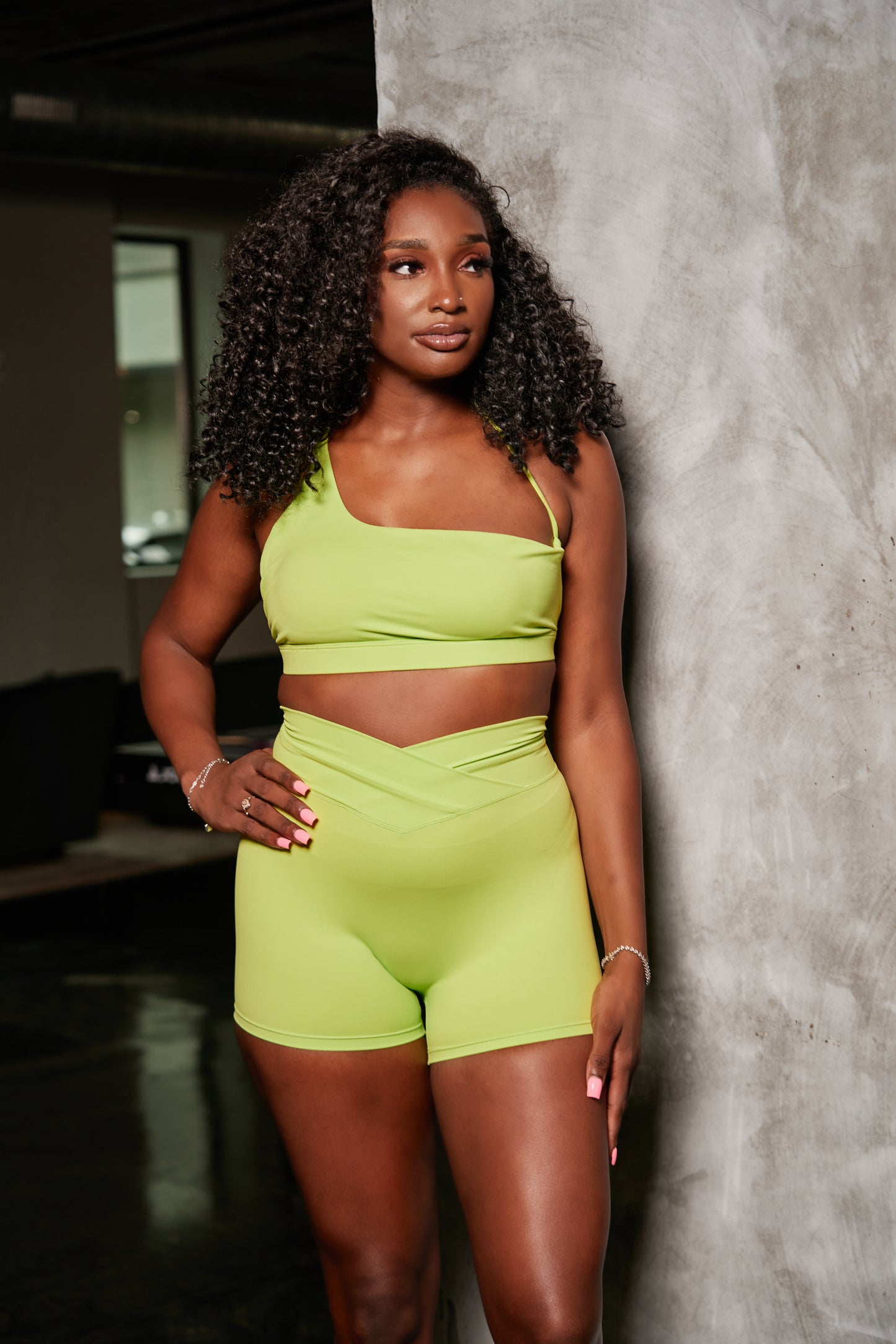 Allure One-Shoulder Shorts Set