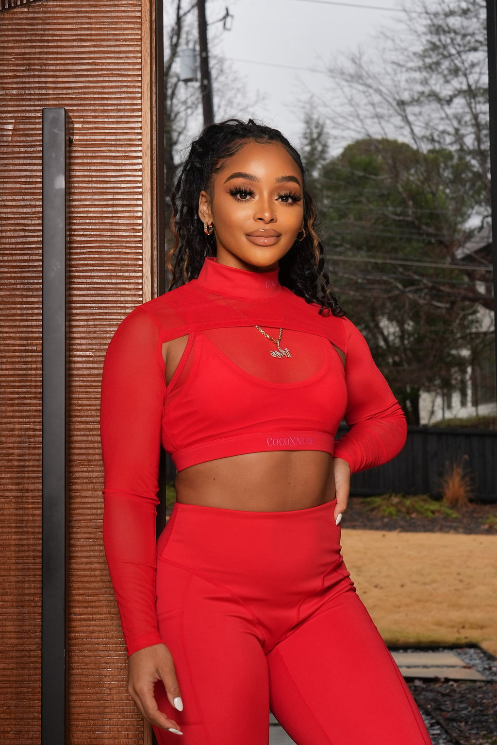 Crop Mesh Long Sleeve